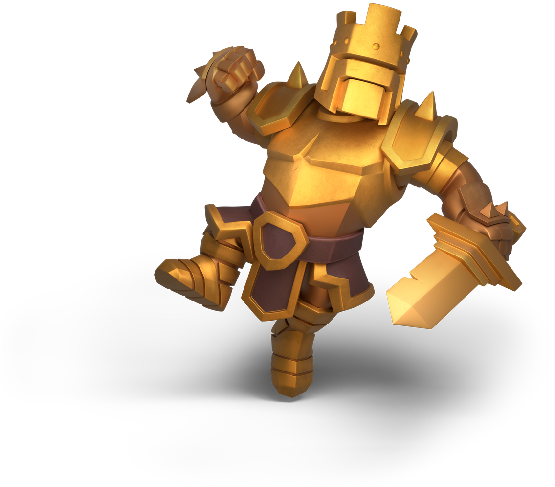 Clash of clans barbarian king with league skin